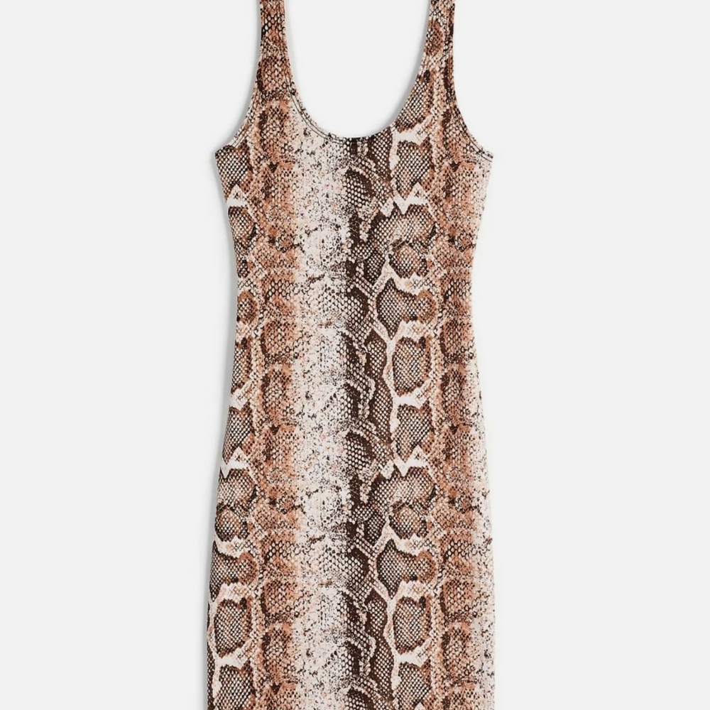 True Religion Bodied Python Bodycon Dress Size Large - Picture 2 of 10